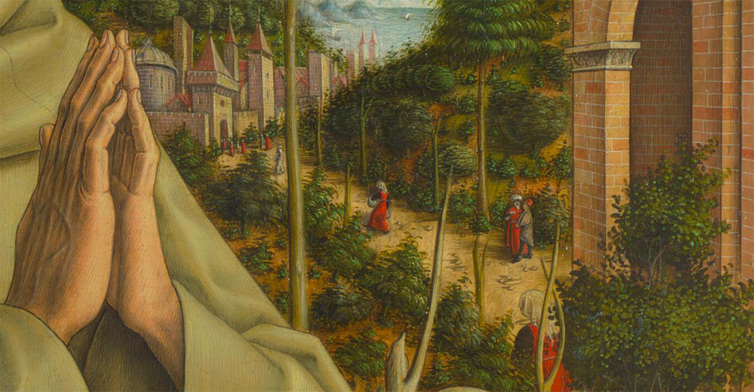 Fig. 5. Detail of The Vision of the Blessed Gabriele, © The National Gallery, London.